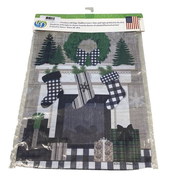 Christmas Gifts Garden Flag Holiday Party Banner Winter Decor Farmhouse Stocking - Picture 2 of 4